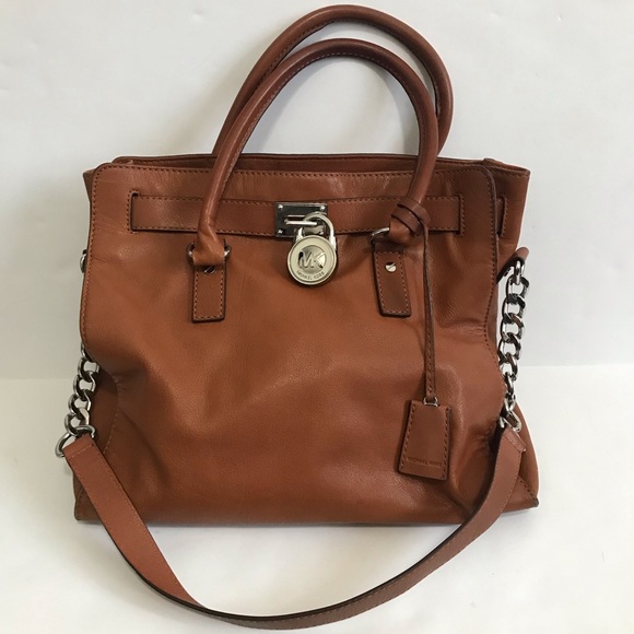 Michael Kors Brown Purse With Locking Zippers